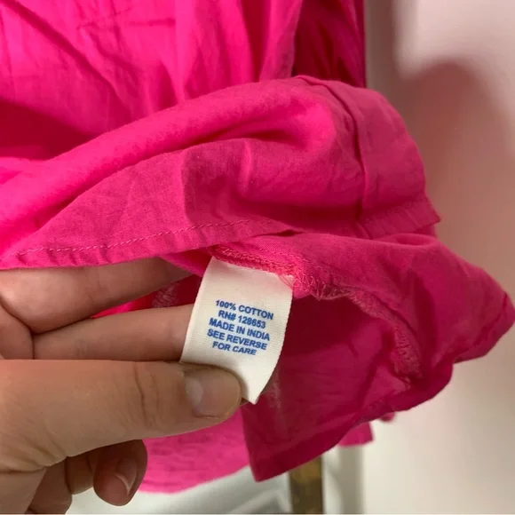 Sigrid Olsen Bright Pink Button-Up Shirt M - Picture 4 of 5